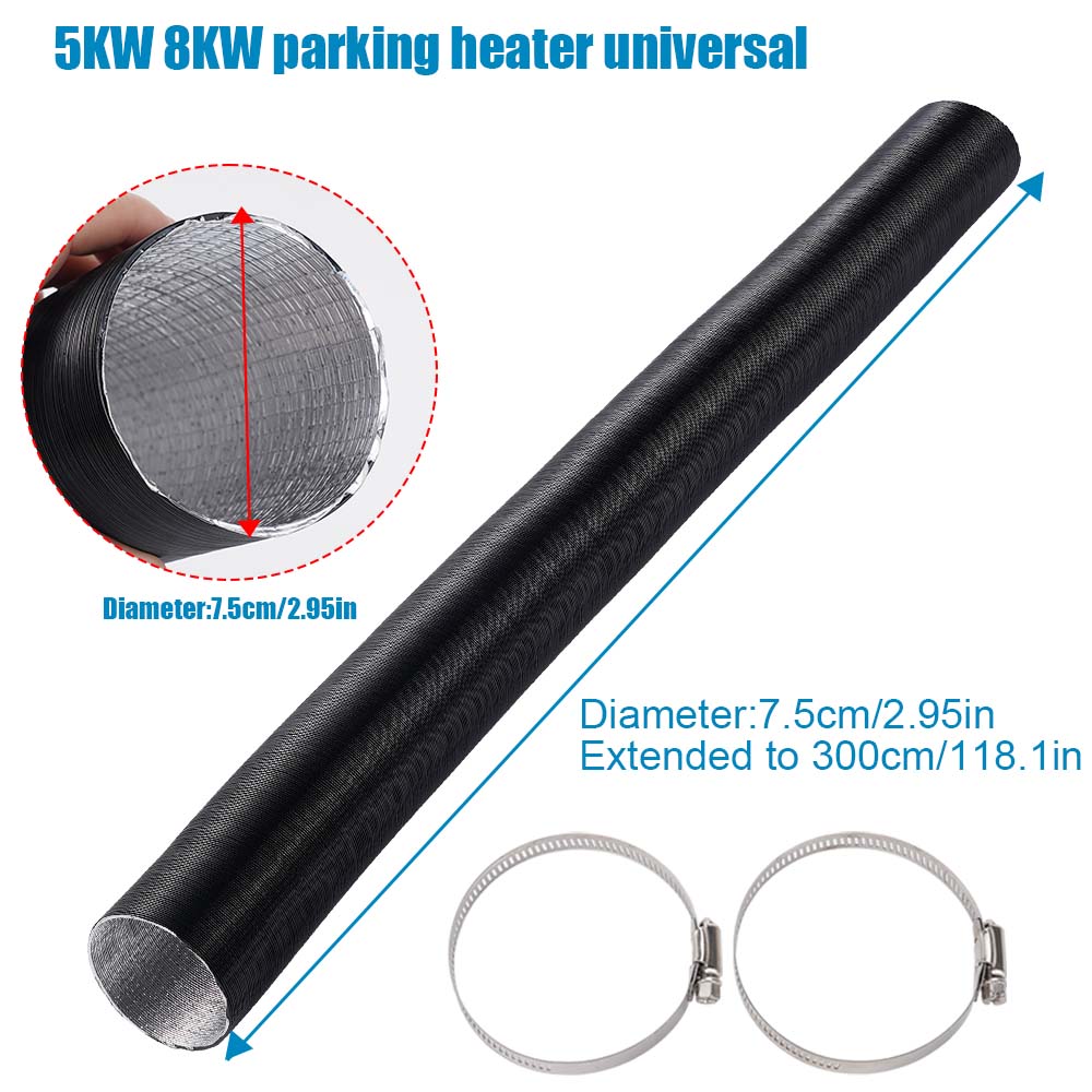 75mm Air Diesel Parking Heater - đánh giá và giá Flexible Hose Braided