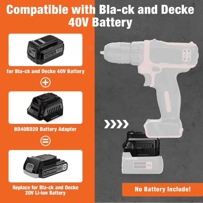 HAKSINKY Tool Battery Adapter  - đánh giá và giá Black+Decker Tool Cordless