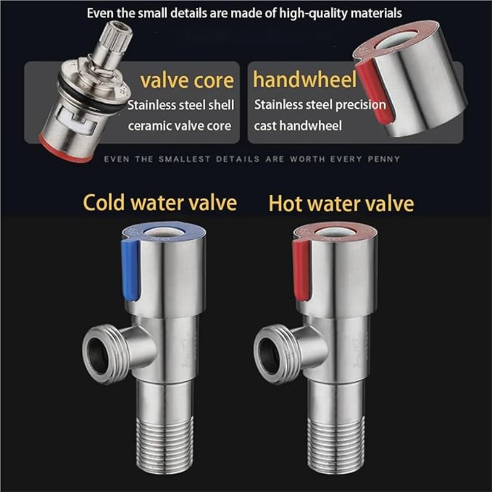 Stainless Steel Hot Cold Inlet - đánh giá và giá Toilet Fill Valve
