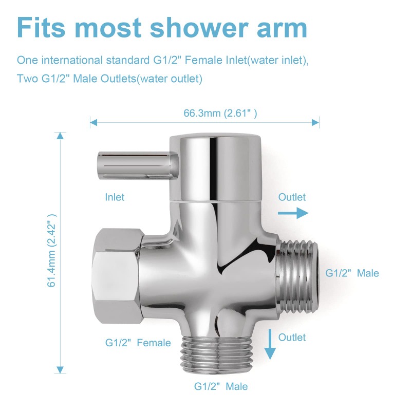 Brass Metal 3 Way Shower Head  - đánh giá và giá Shower Valve Cartridge