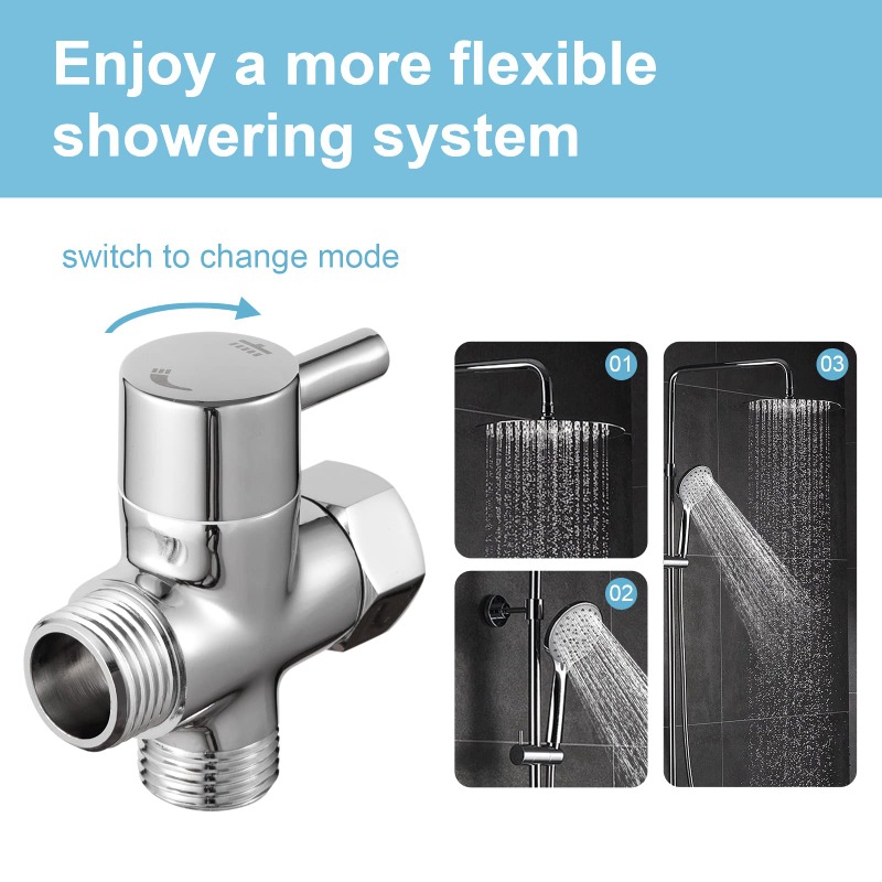 Brass Metal 3 Way Shower Head  - đánh giá và giá Shower Valve Cartridge